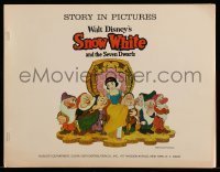7d769 SNOW WHITE & THE SEVEN DWARFS presskit w/ 7 stills R1967 Disney cartoon fantasy classic!
