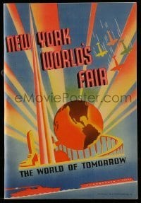 7d798 1939 NEW YORK WORLD'S FAIR program book 1939 all about the incredible World of Tomorrow!