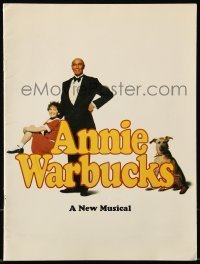 7d813 ANNIE WARBUCKS stage play souvenir program book 1992 Lauren Gaffney, Harve Presnell, Broadway!