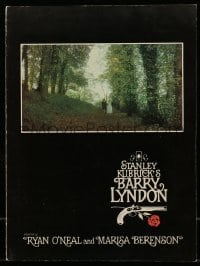 7d820 BARRY LYNDON souvenir program book 1975 Stanley Kubrick classic, Ryan O'Neal, Marisa Berenson