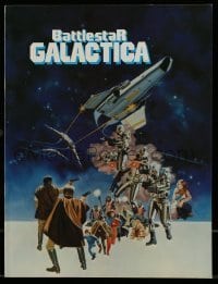 7d822 BATTLESTAR GALACTICA souvenir program book 1978 great sci-fi art by Robert Tanenbaum!