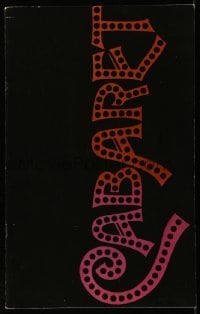 7d839 CABARET souvenir program book 1972 Liza Minnelli in Nazi Germany, directed by Bob Fosse