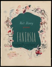 7d870 FANTASIA roadshow souvenir program book 1940 Mickey Mouse & others, Disney musical cartoon!
