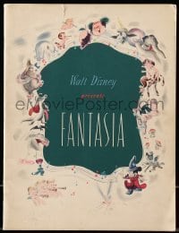 7d867 FANTASIA souvenir program book 1942 Mickey Mouse & others, Disney musical cartoon classic!