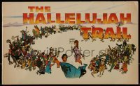7d892 HALLELUJAH TRAIL souvenir program book 1965 John Sturges, Burt Lancaster, wagon train art!