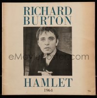 7d895 HAMLET souvenir program book 1964 Richard Burton in title role in Shakespeare classic!