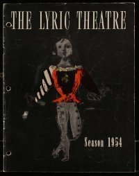 7d925 LYRIC THEATRE SEASON 1954 stage play souvenir programbook 1954 upcoming performances in Chicag