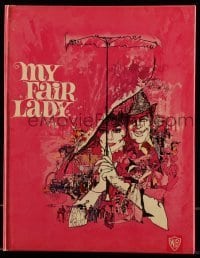 7d933 MY FAIR LADY hardcover souvenir program book 1964 Audrey Hepburn & Rex Harrison, Bob Peak art!