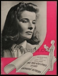 7d943 PHILADELPHIA STORY stage play souvenir program book 1939 Katharine Hepburn, Hirschfeld art!