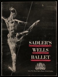 7d956 SADLER'S WELLS BALLET stage play souvenir program book 1955 the live musical performance!