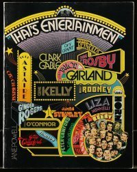 7d983 THAT'S ENTERTAINMENT souvenir program book 1974 classic MGM Hollywood movie scenes!