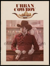 7d989 URBAN COWBOY souvenir program book 1980 John Travolta in cowboy hat with Lone Star beer!