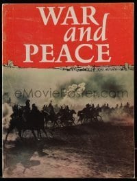 7d993 WAR & PEACE souvenir program book 1968 Sergei Bondarchuck Russian version, Leo Tolstoy