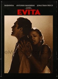 7d591 EVITA promo brochure 1996 Madonna as Eva Peron, Antonio Banderas, Alan Parker, Oliver Stone