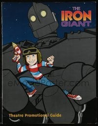 7d596 IRON GIANT promo brochure 1999 animated modern classic, cool cartoon robot artwork!