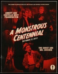7d601 MONSTROUS CENTENNIAL promo brochure 2012 Abbott & Costello Meet Frankenstein + more!
