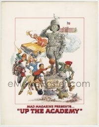 7d553 UP THE ACADEMY trade ad 1980 MAD Magazine, Jack Rickard art of Alfred E. Neuman or Weinberg!