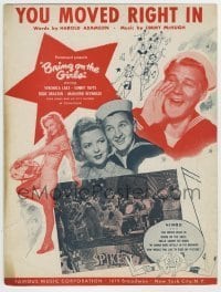 7d470 BRING ON THE GIRLS sheet music 1945 Veronica Lake sings You Moved Right In!
