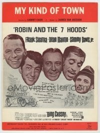 7d519 ROBIN & THE 7 HOODS sheet music 1964 Frank Sinatra & the Rat Pack, My Kind of Town!