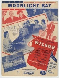 7d537 WILSON sheet music 1944 biography of U.S. President portrayed by Alexander Knox, Moonlight Bay