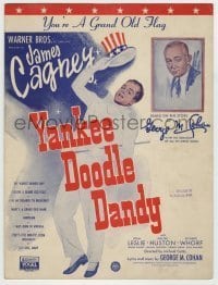7d540 YANKEE DOODLE DANDY sheet music 1942 James Cagney as George M. Cohan, You're a Grand Old Flag!