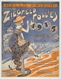 7d544 ZIEGFELD FOLLIES OF 1915 11x14 stage play sheet music 1915 art of girl in glass, Hello, Frisco