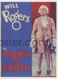 7d061 DOWN TO EARTH herald 1932 Will Rogers tries to reform his spoiled rich family!