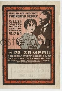7d062 DR. RAMEAU herald 1915 Frederick Perry, modern society drama based on the great play & novel!