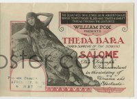 7d118 SALOME herald 1918 Theda Bara is the Biblical seductress who sowed sin in ancient Galilee!