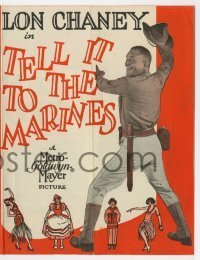 7d134 TELL IT TO THE MARINES herald 1926 different images of Lon Chaney & great art of sexy girls!