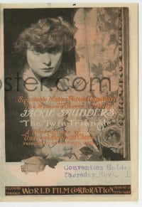 7d137 TWIN TRIANGLE herald 1916 starring The Winsome Screen Celebrity Jackie Saunders!