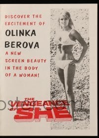7d138 VENGEANCE OF SHE herald 1968 Hammer fantasy, discover the excitement of sexy Olinka Berova!
