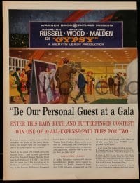 7d571 GYPSY magazine ad 1962 Rosalind Russell as Gypsy Rose Lee, Natalie Wood, Karl Malden!