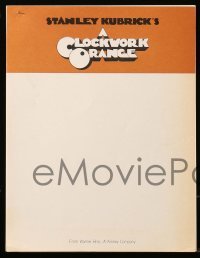 7d796 CLOCKWORK ORANGE set of 2 presskit supplements 1972 Stanley Kubrick classic, Malcolm McDowell!
