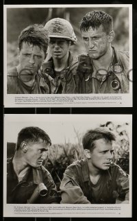 7d709 CASUALTIES OF WAR presskit w/ 3 stills 1989 Michael J. Fox, Sean Penn, Brian De Palma!