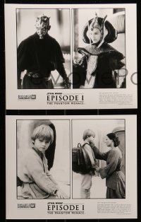 7d753 PHANTOM MENACE presskit w/ 7 stills 1999 George Lucas, Star Wars Episode I, McGregor, Neeson