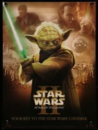 7f065 ATTACK OF THE CLONES 12x16 Singapore video poster 2002 Star Wars Episode II, Yoda & lightsaber