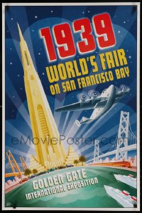 7f750 1939 SAN FRANCISCO WORLD'S FAIR 24x36 commercial poster 2000s art from the 1939 poster!