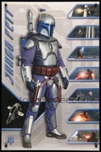 7f087 ATTACK OF THE CLONES 23x34 Canadian commercial poster 2002 Star Wars Episode II, Jango Fett!