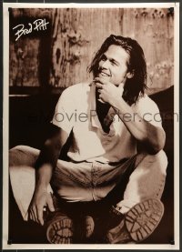 7f763 BRAD PITT 25x35 English commercial poster 1990s cool smiling portrait of the star!