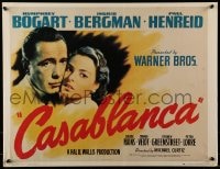 7f768 CASABLANCA 19x25 commercial poster 1978 Humphrey Bogart, Ingrid Bergman, 1/2 sheet style!