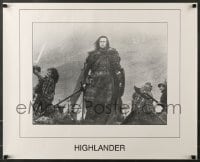 7f797 HIGHLANDER 24x30 commercial poster 1990s great images of Christopher Lambert, battle!