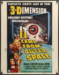 7f804 IT CAME FROM OUTER SPACE 22x28 commercial poster 1980s Jack Arnold classic 3-D sci-fi!