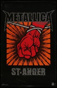 7f827 METALLICA 22x35 commercial poster 2003 St. Anger, really cool art of bound hand!