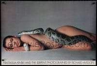 7f833 NASTASSJA KINSKI & THE SERPENT 24x36 commercial poster 1981 huge boa constrictor snake!