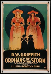 7f837 ORPHANS OF THE STORM 25x37 commercial poster 1989 D.W. Griffith classic, poster image!