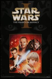 7f104 PHANTOM MENACE 22x34 commercial poster 2000 Star Wars, heroes Obi Wan, Jinn, Padme!