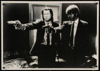 7f844 PULP FICTION 24x34 English commercial poster 1990s John Travolta & Samuel L. Jackson with guns