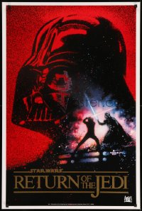 7f120 RETURN OF THE JEDI 27x40 German commercial poster 1994 artwork of Darth Vader by Drew Struzan!