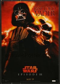 7f122 REVENGE OF THE SITH 17x24 commercial poster 2005 Star Wars Episode III, Rise Lord Vader!